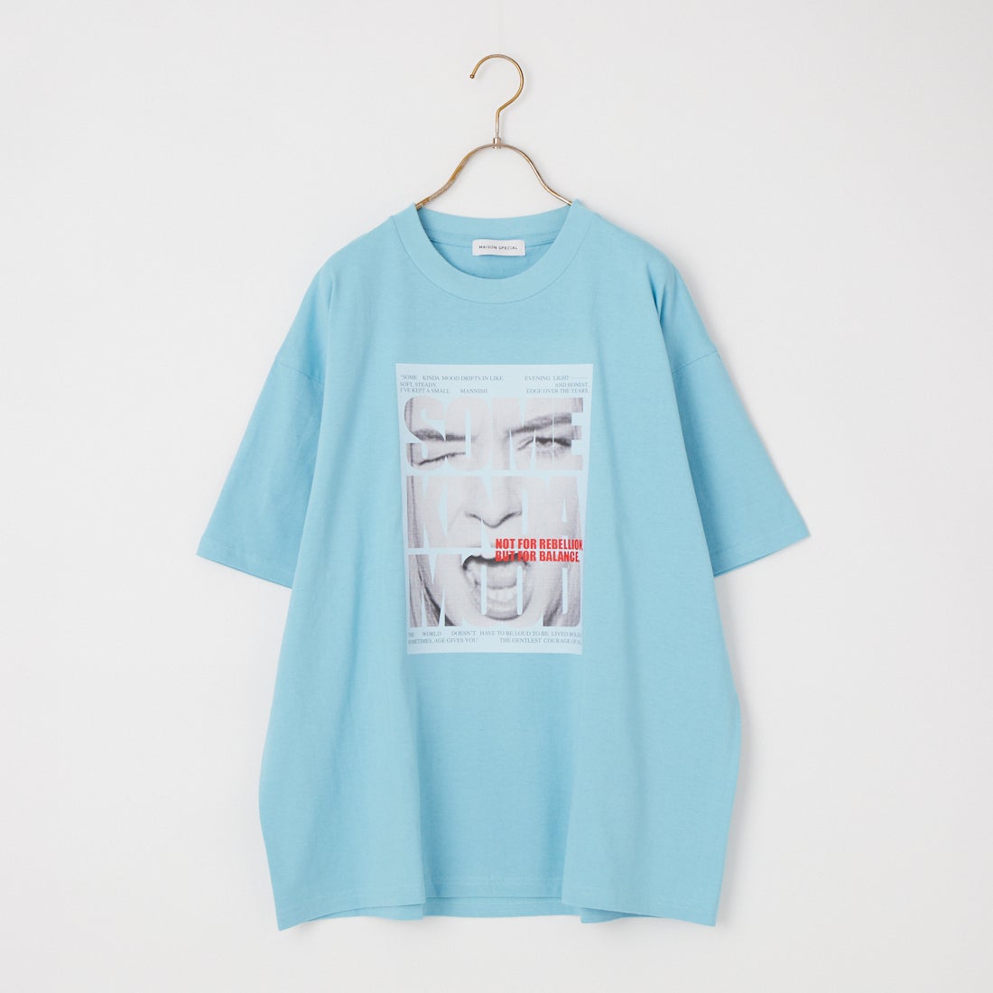 MAISON SPECIAL [メゾンスペシャル] SOME KINDA MOOD ショートスリーブTシャツ [21261415312] BLU