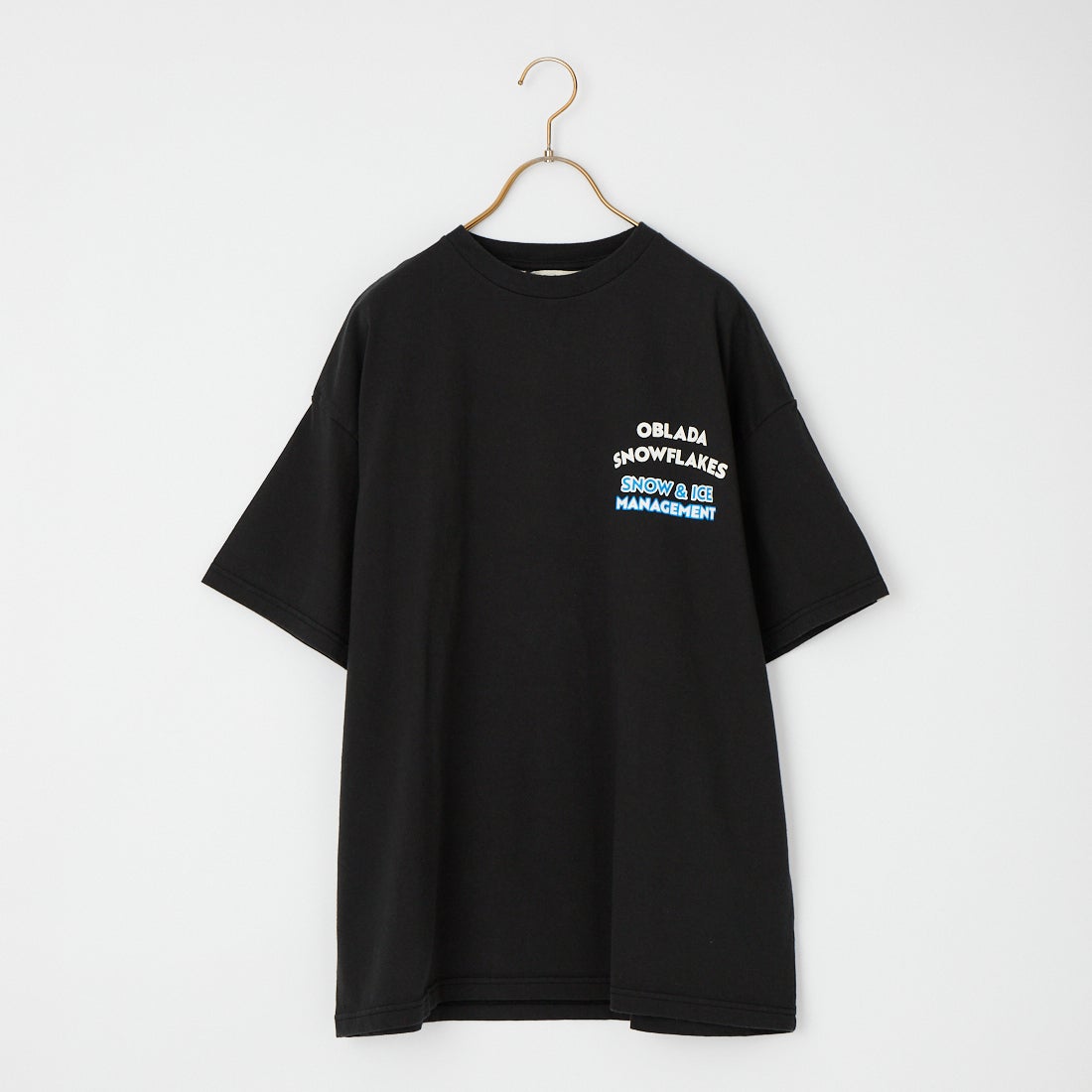 Oblada [オブラダ] SNOWFLAKES ショートスリーブTシャツ [M2610CU18] BLACK