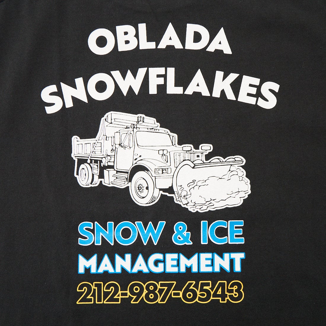 Oblada [オブラダ] SNOWFLAKES ショートスリーブTシャツ [M2610CU18] BLACK