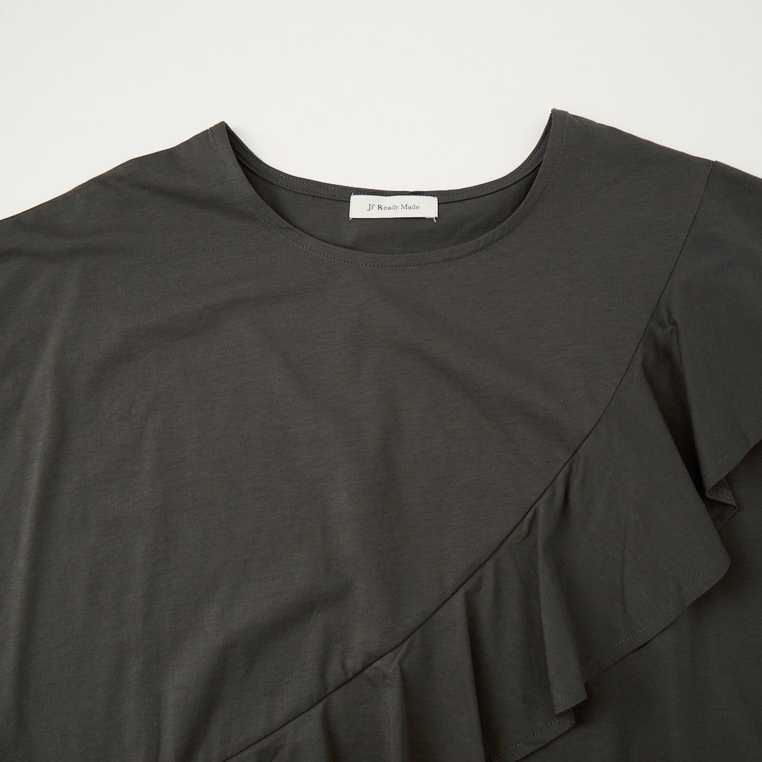 Jf Ready Made [ジェイエフレディメイド] タスキフリルTシャツ [3201108] 802 ﾁｬｺｰﾙ