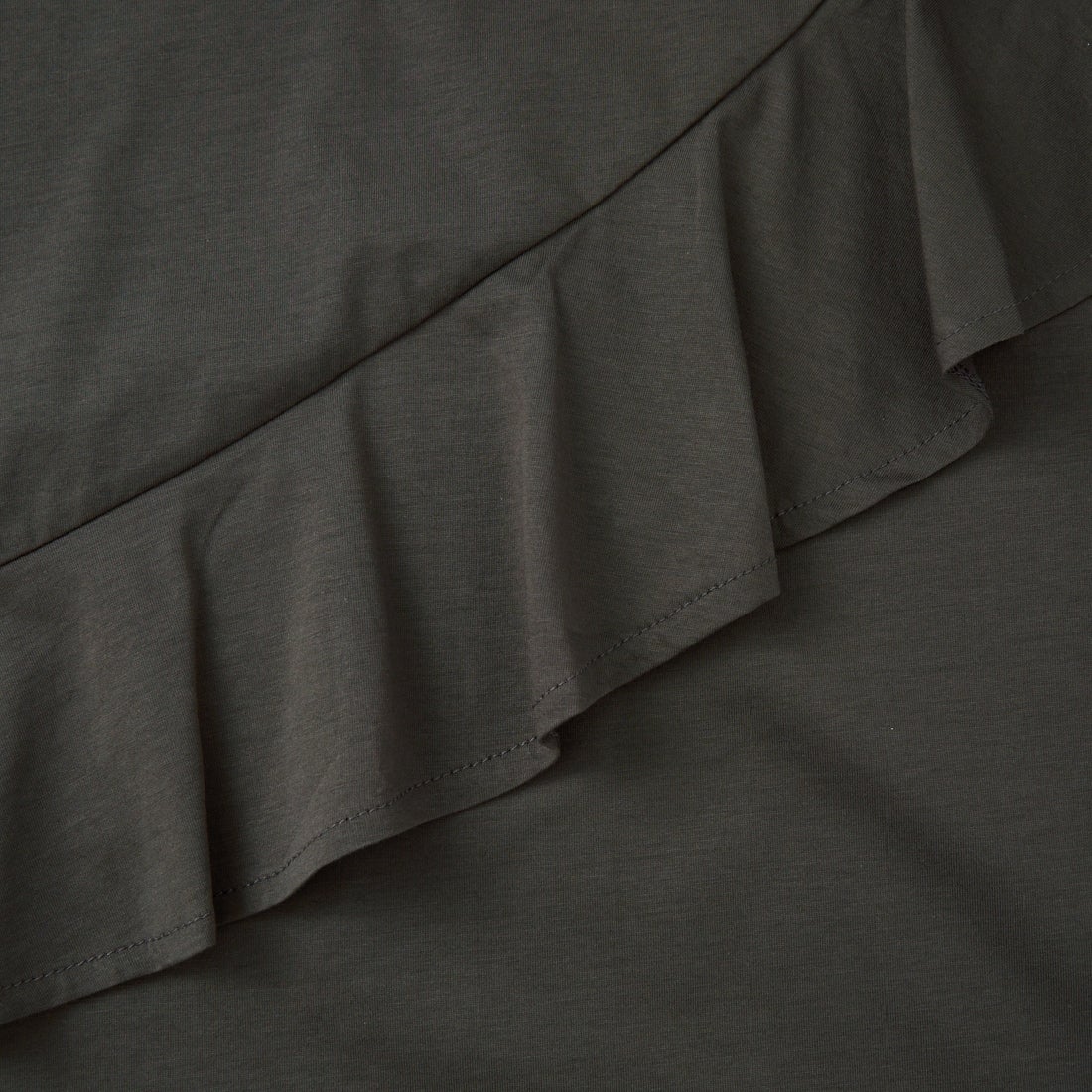 Jf Ready Made [ジェイエフレディメイド] タスキフリルTシャツ [3201108] 802 ﾁｬｺｰﾙ