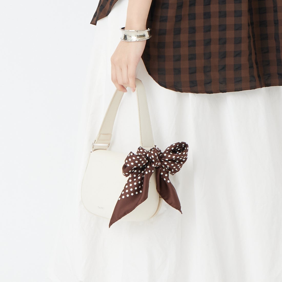 AULENTTI [オウレンティ] シルクドットスカーフ [ST-POIS-2] BROWN