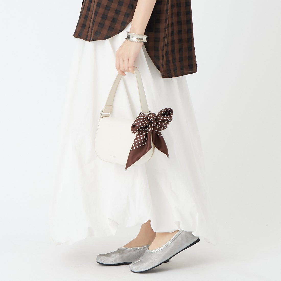 AULENTTI [オウレンティ] シルクドットスカーフ [ST-POIS-2] BROWN