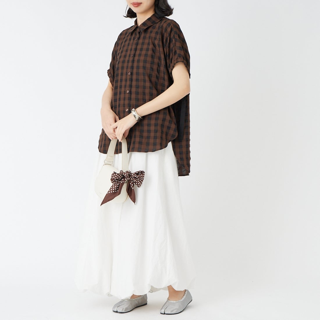 AULENTTI [オウレンティ] シルクドットスカーフ [ST-POIS-2] BROWN