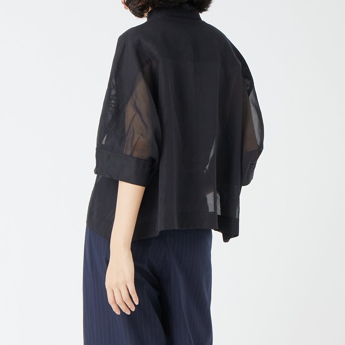 MICA&DEAL [マイカアンドディール] カラードテントシャツ [0126201141] D/NAVY &&モデル身長：162cm 着用サイズ：F&&