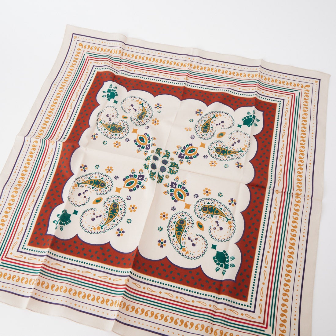 AULENTTI [オウレンティ] ペイズリープリントスカーフ [LA-OK743] 5 BEIGE