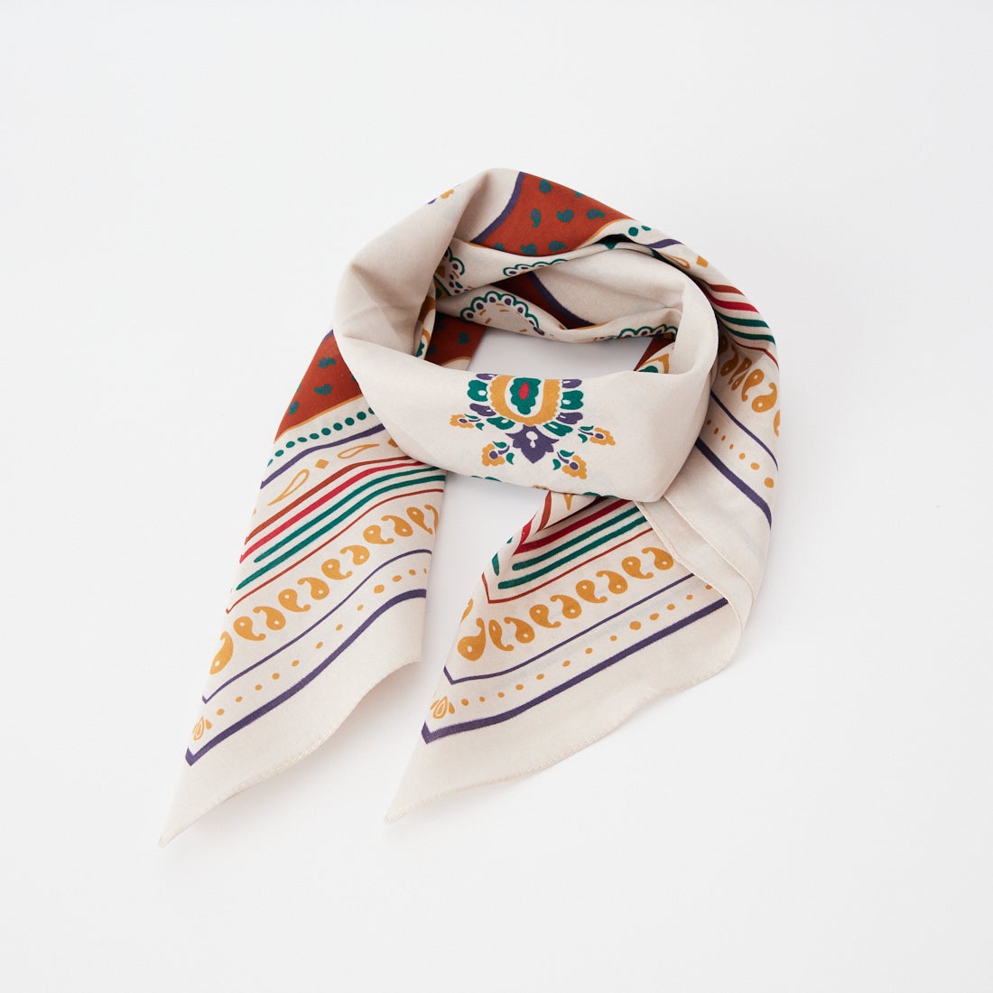 AULENTTI [オウレンティ] ペイズリープリントスカーフ [LA-OK743] 5 BEIGE