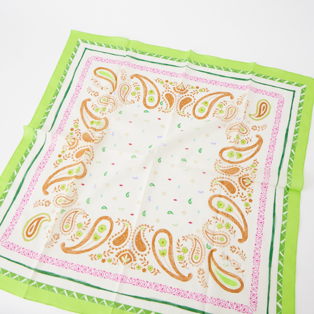 AULENTTI [オウレンティ] ペイズリープリントスカーフ [LA-K1703] 3 PAIS.GRN