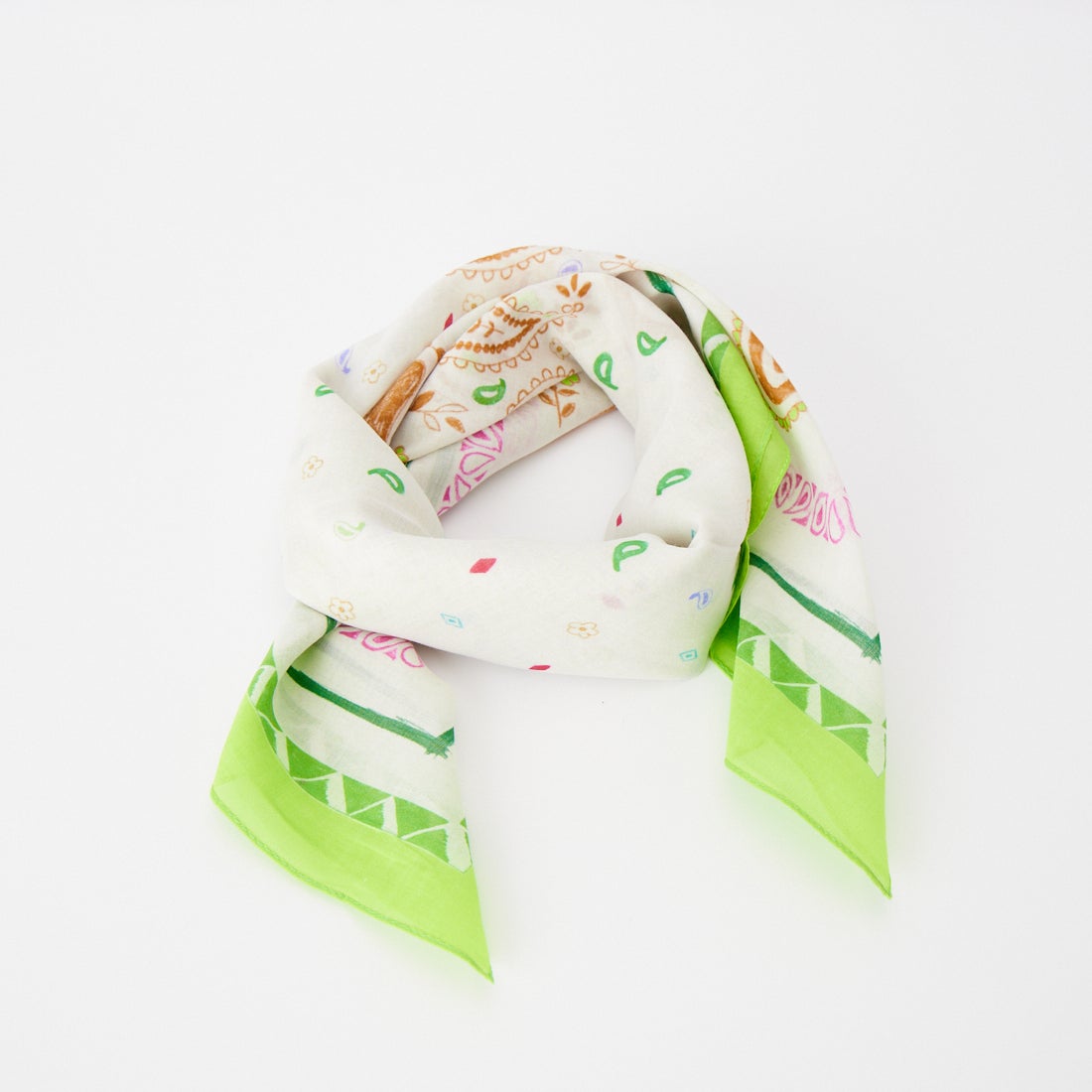 AULENTTI [オウレンティ] ペイズリープリントスカーフ [LA-K1703] 3 PAIS.GRN