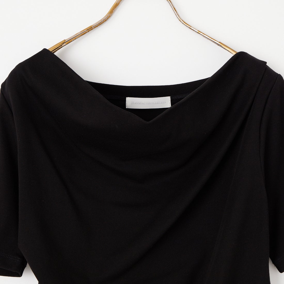 Jeans Factory Clothes [ジーンズファクトリークローズ] 2WAYドレープネックTシャツ [26010500] ﾌﾞﾗｯｸ