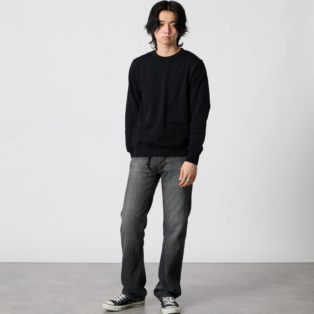 Japan Blue Jeans. [ジャパンブルージーンズ] ライトワイドジーンズ [JMJA0301] B01 &&モデル身長：177cm 着用サイズ：28&&