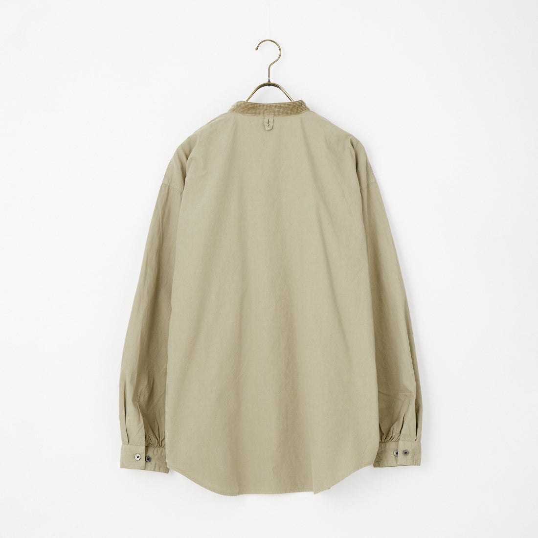 WOOLRICH [ウールリッチ] オーガニックコットン スタンドカラーシャツ [WJSI2006] BE BEIGE