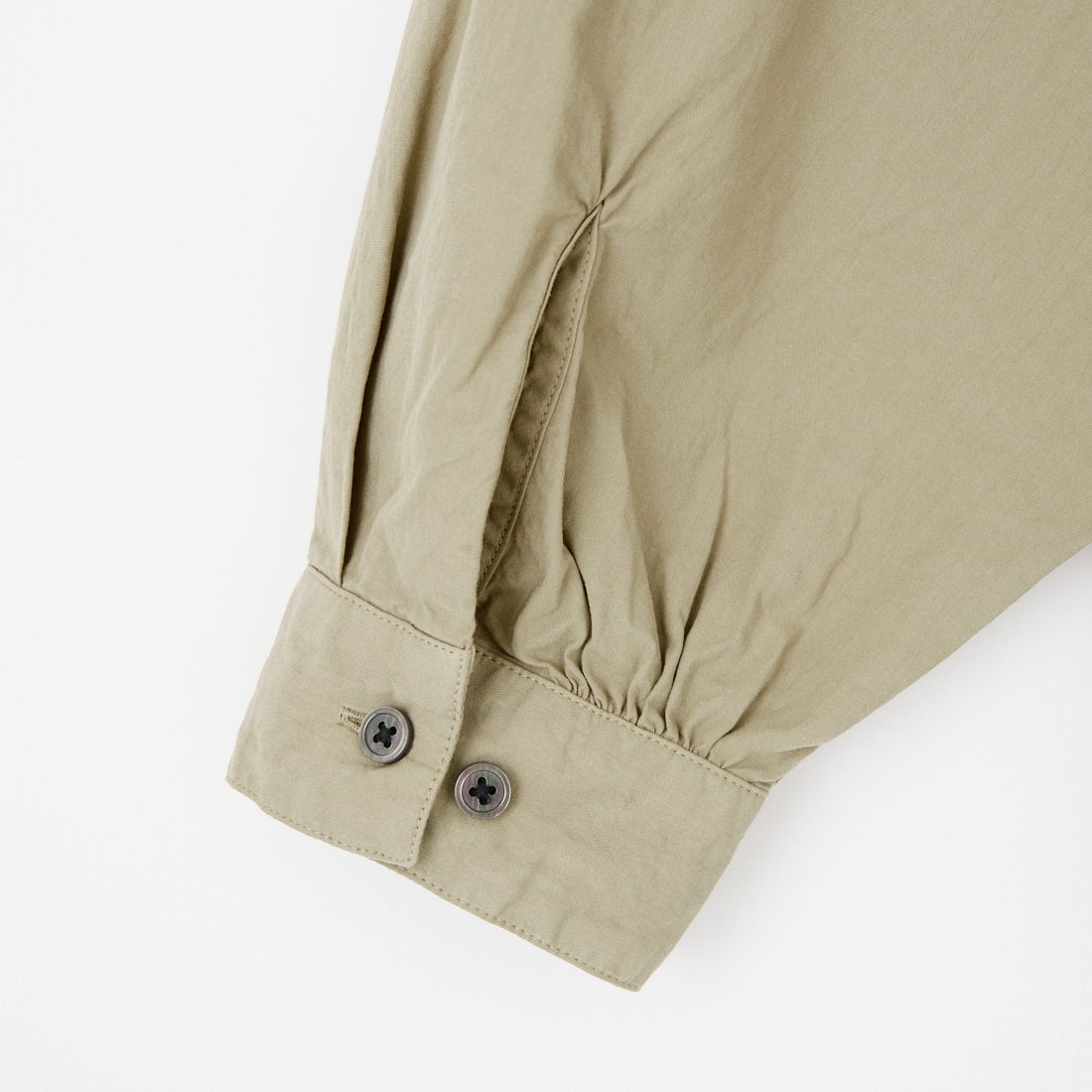 WOOLRICH [ウールリッチ] オーガニックコットン スタンドカラーシャツ [WJSI2006] BE BEIGE