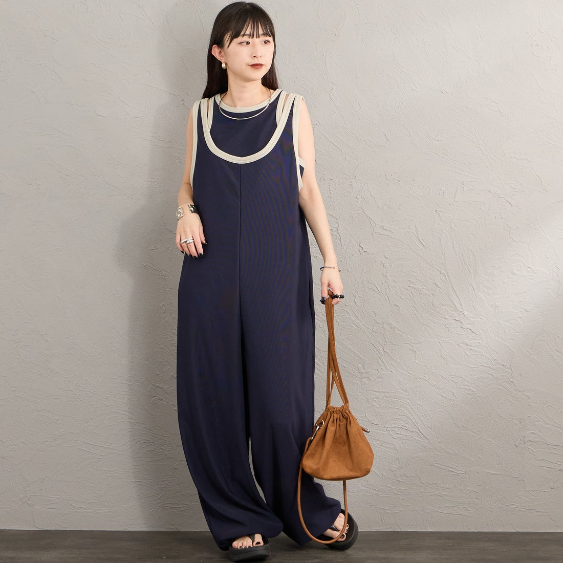 16 NVY/S.G&&モデル身長：150cm 着用サイズ：F&&