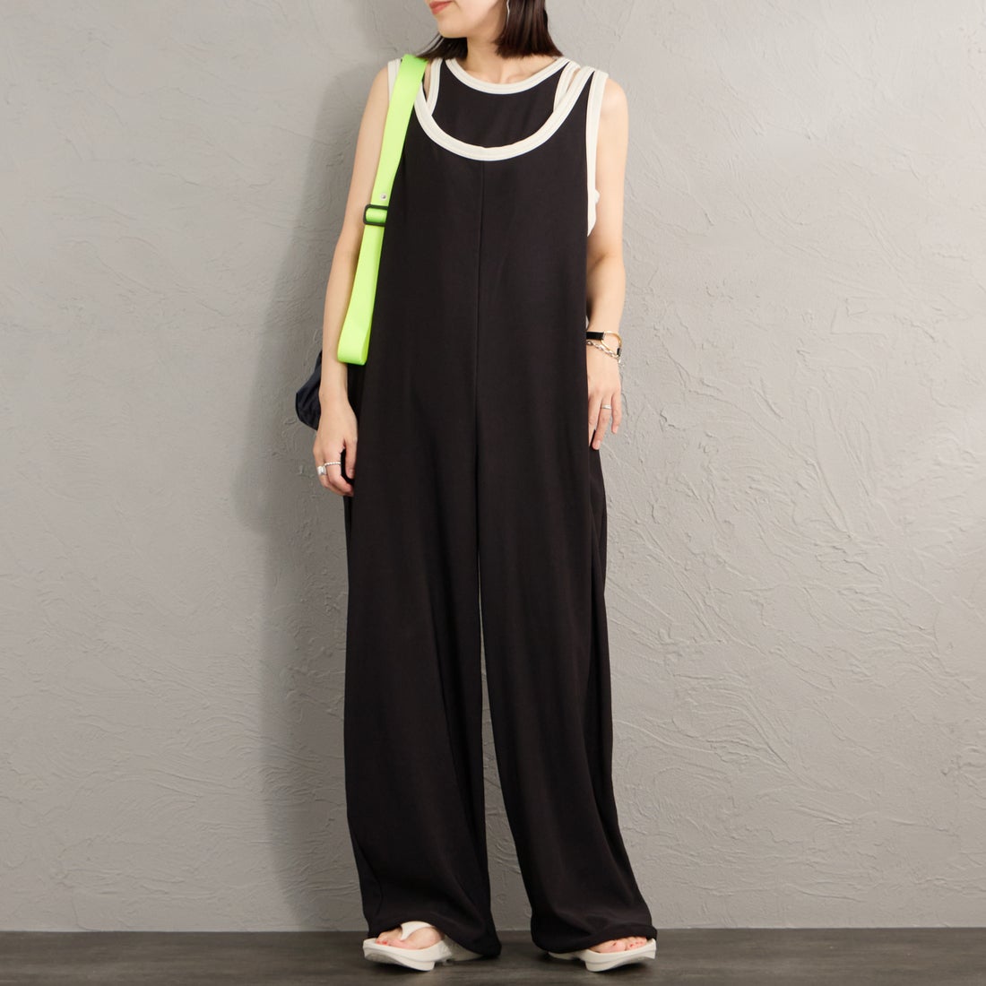 09 BLK/CRM&&モデル身長：160cm 着用サイズ：F&&