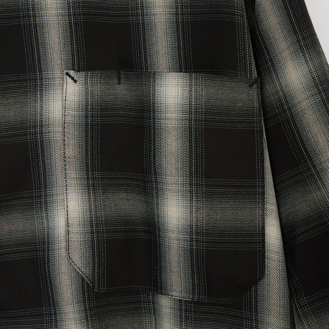 BIG MIKE [ビッグマイク] 別注 オンブレチェックシャツ [102625530-JF] BLK/WHT