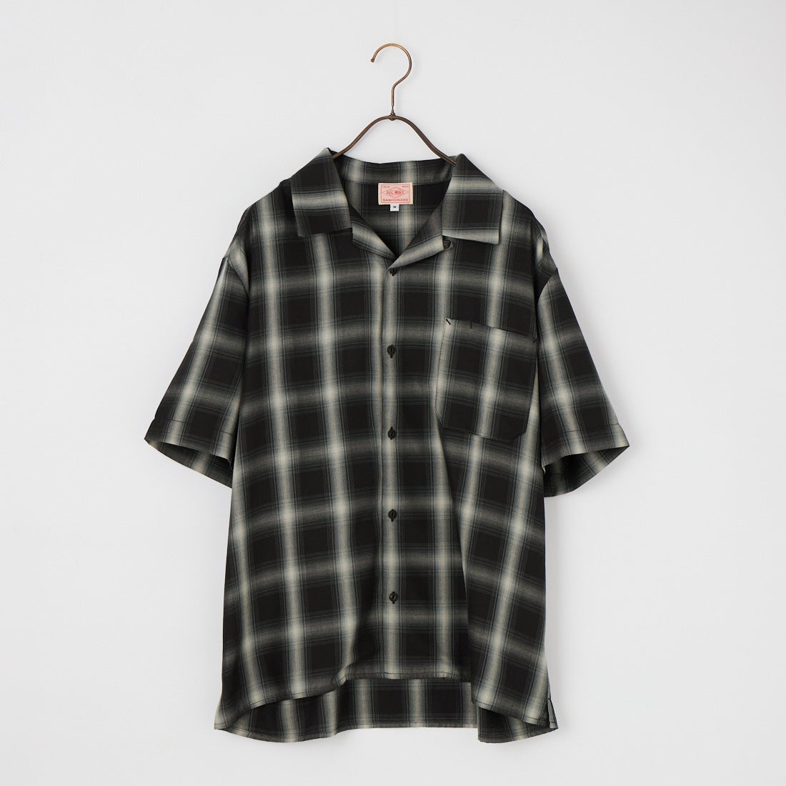 BIG MIKE [ビッグマイク] 別注 オンブレチェックシャツ [102625530-JF] BLK/WHT
