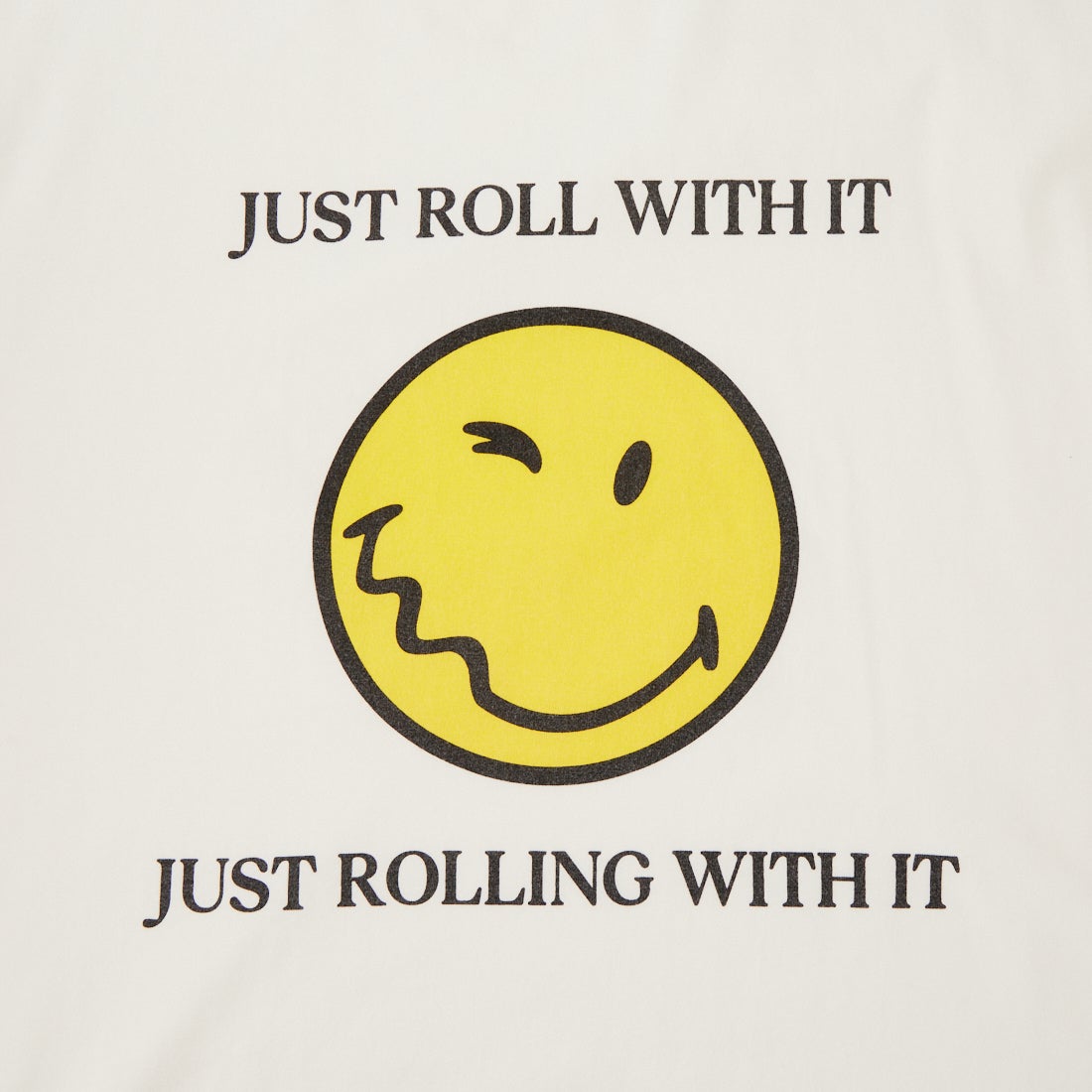 Health knit [ヘルスニット] ショートスリーブ スマイリープリントTシャツ [HR26S-M205] 01 WHITE