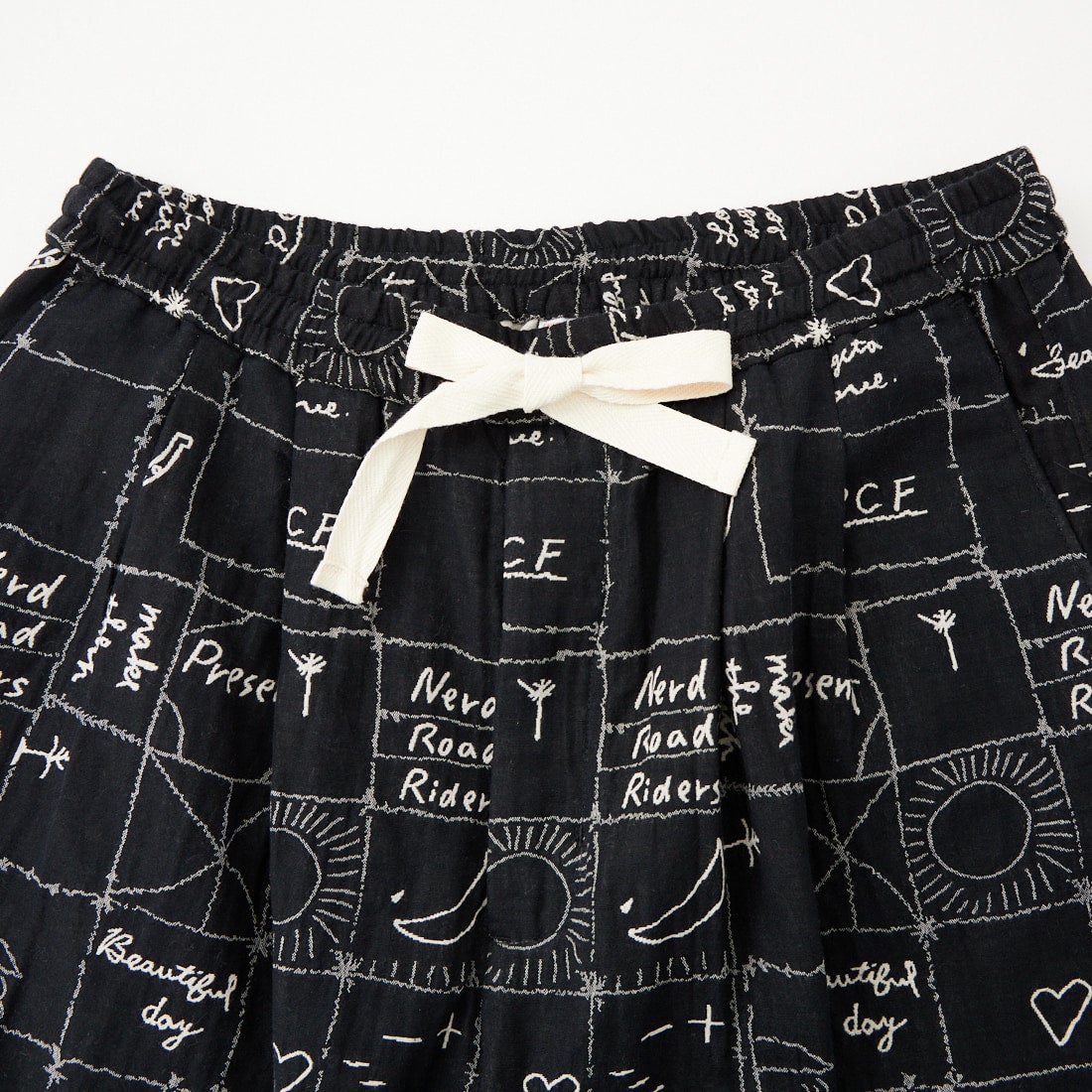 ChahChah [チャーチャー] 手書き風ジャガードショーツ [CC-26SS-JPT01] BLACK