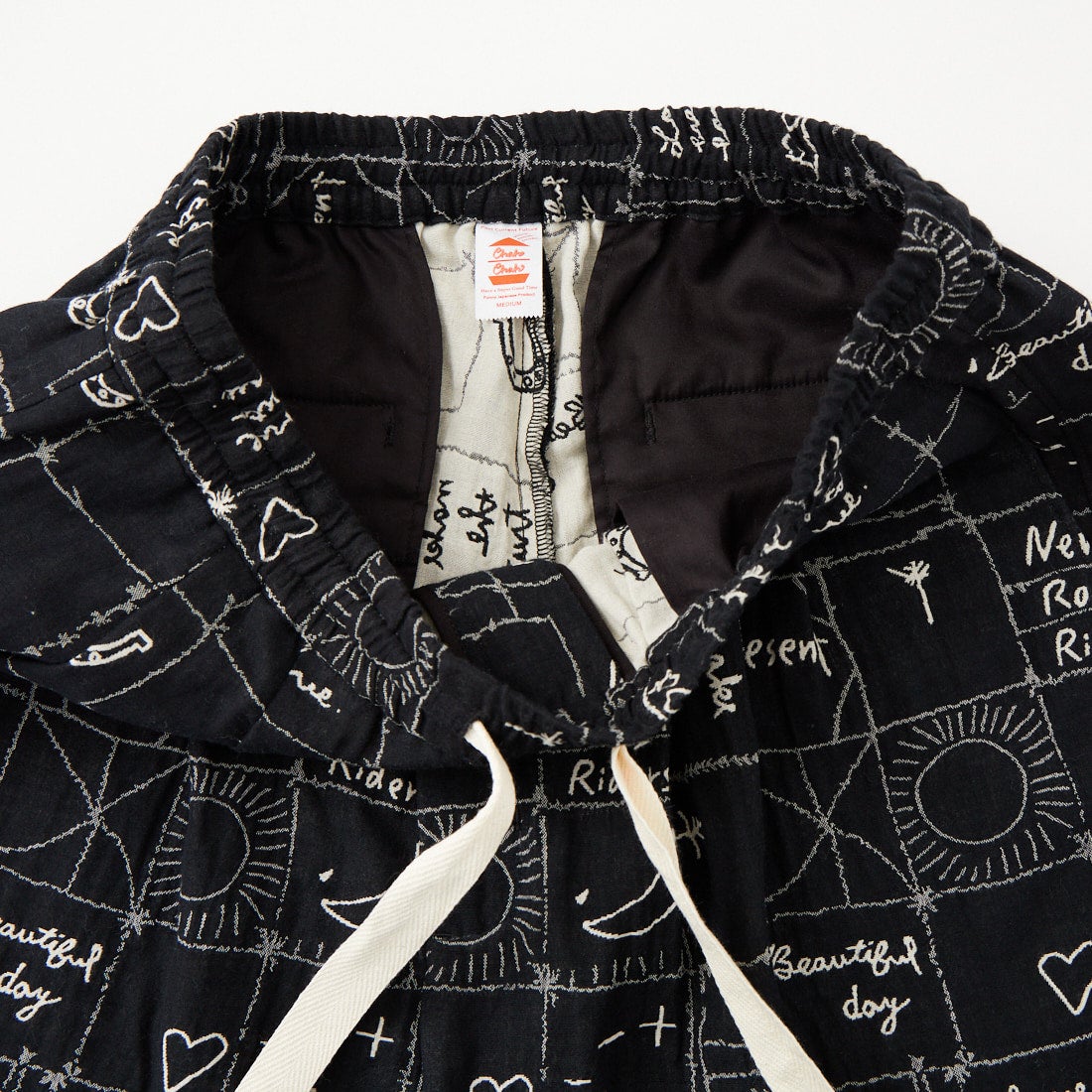 ChahChah [チャーチャー] 手書き風ジャガードショーツ [CC-26SS-JPT01] BLACK