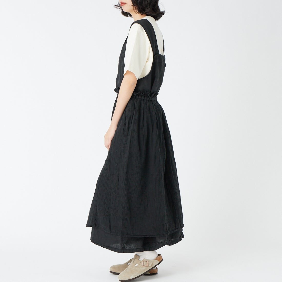 tumugu: [ツムグ] マルチWAYジャンスカ [TB26132] 99 BLACK &&モデル身長：162cm 着用サイズ：F&&