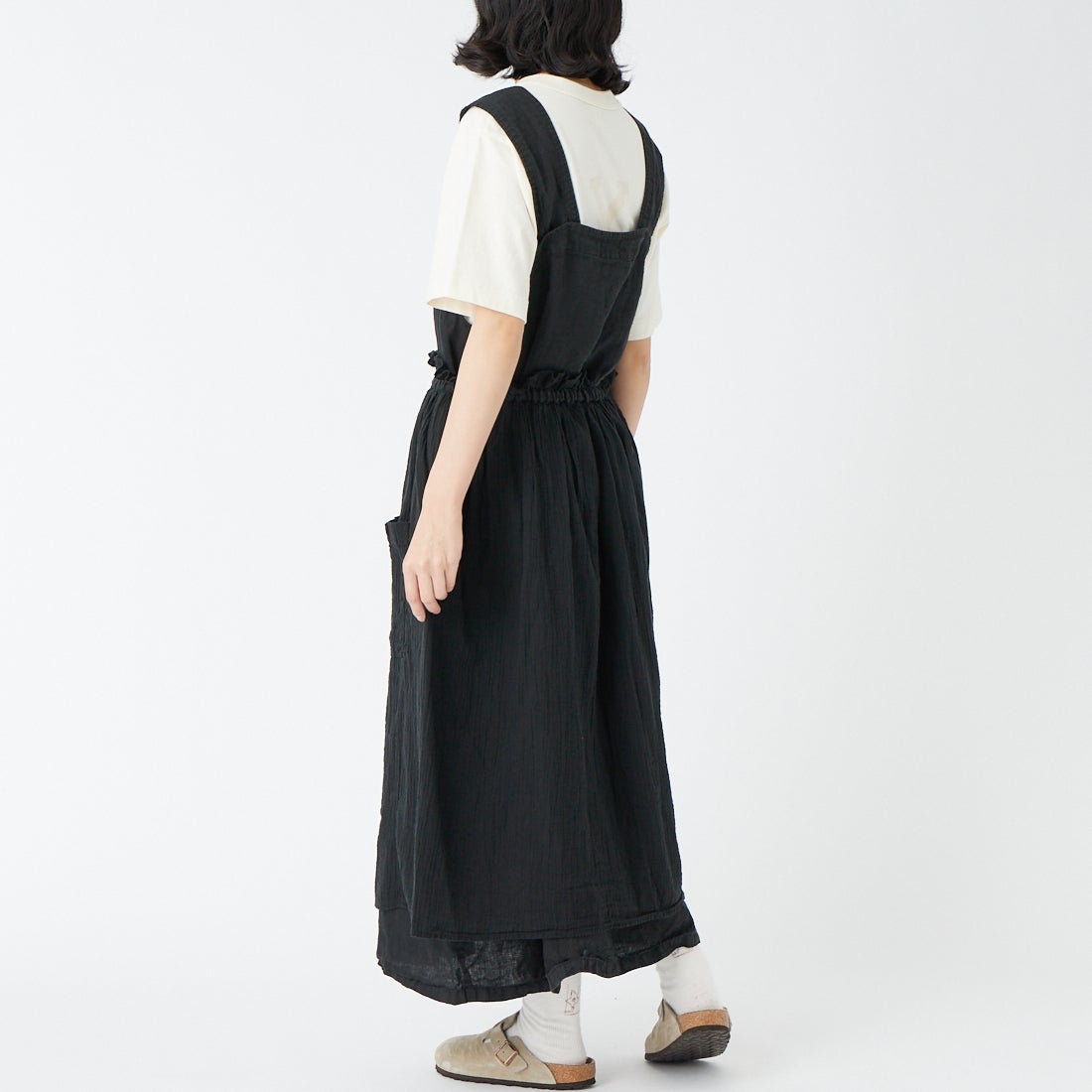 tumugu: [ツムグ] マルチWAYジャンスカ [TB26132] 99 BLACK &&モデル身長：162cm 着用サイズ：F&&