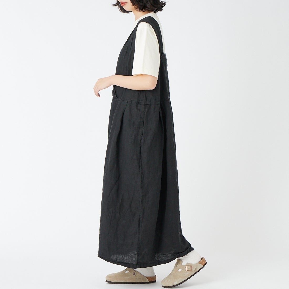 tumugu: [ツムグ] マルチWAYジャンスカ [TB26132] 99 BLACK &&モデル身長：162cm 着用サイズ：F&&
