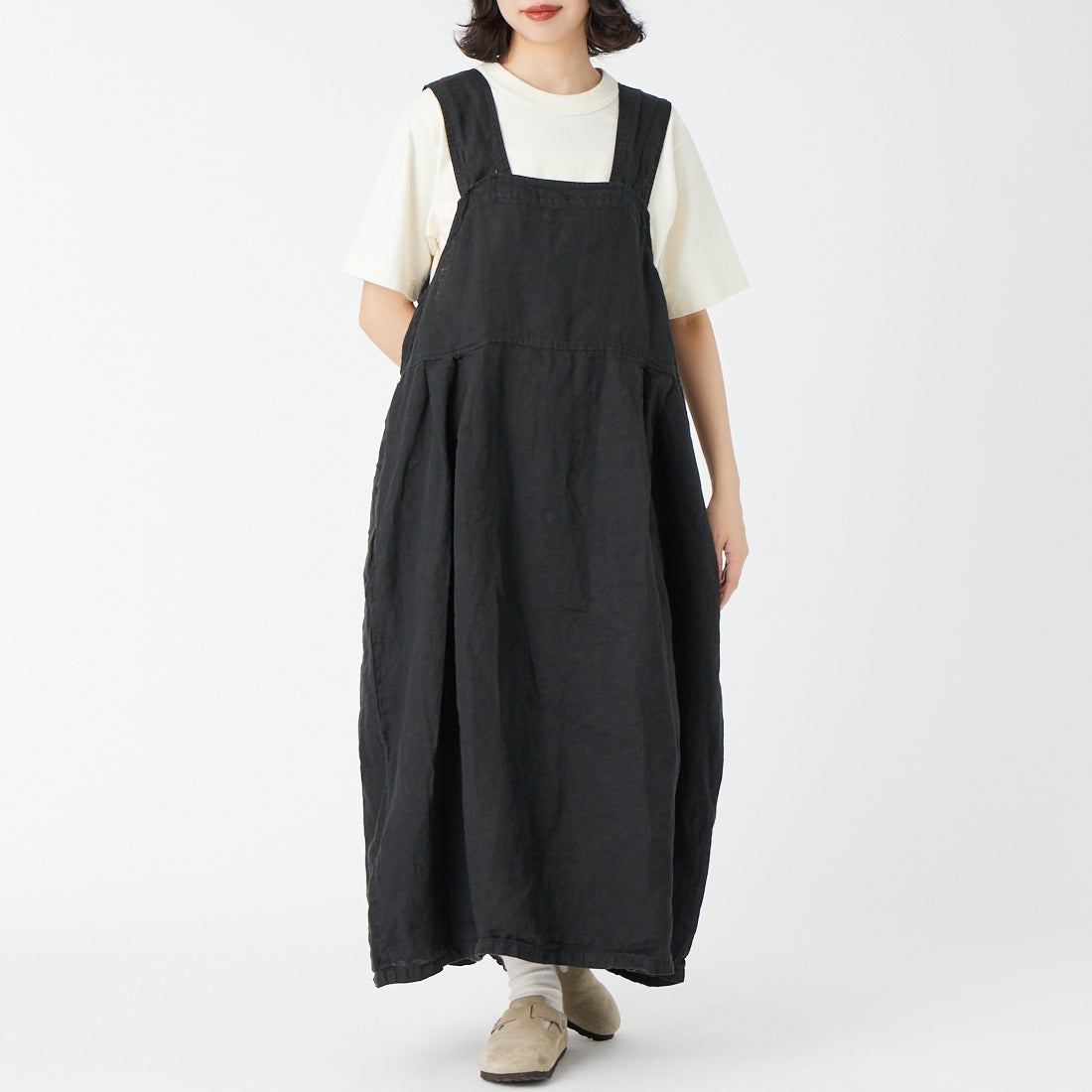 tumugu: [ツムグ] マルチWAYジャンスカ [TB26132] 99 BLACK &&モデル身長：162cm 着用サイズ：F&&