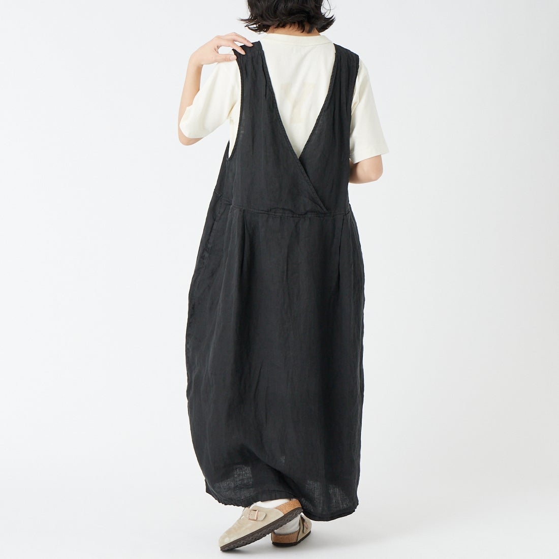 tumugu: [ツムグ] マルチWAYジャンスカ [TB26132] 99 BLACK &&モデル身長：162cm 着用サイズ：F&&