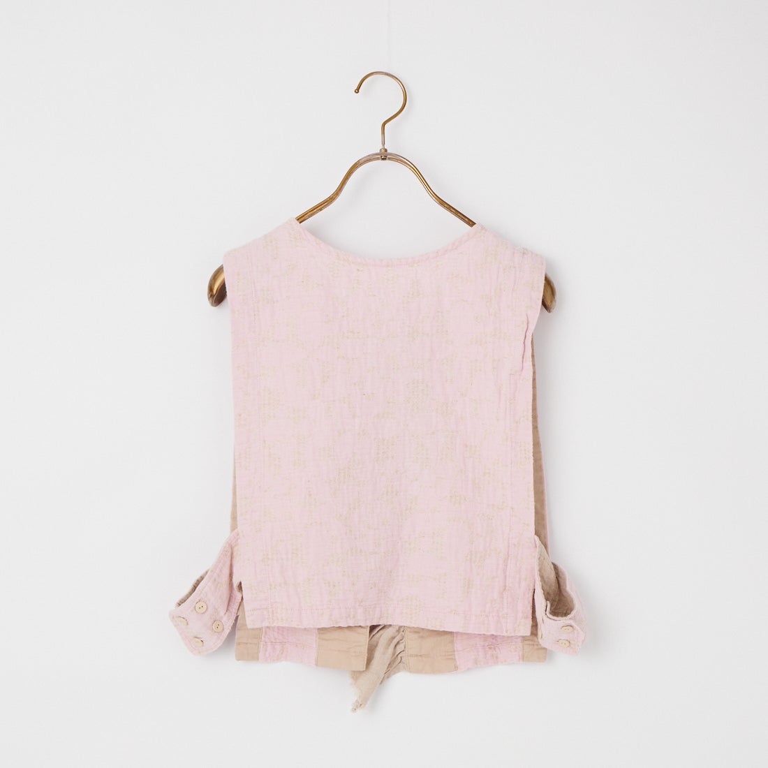 tumugu: [ツムグ] フラワーメッシュジャガード2WAYベスト [TB26136] 41 PALE PI