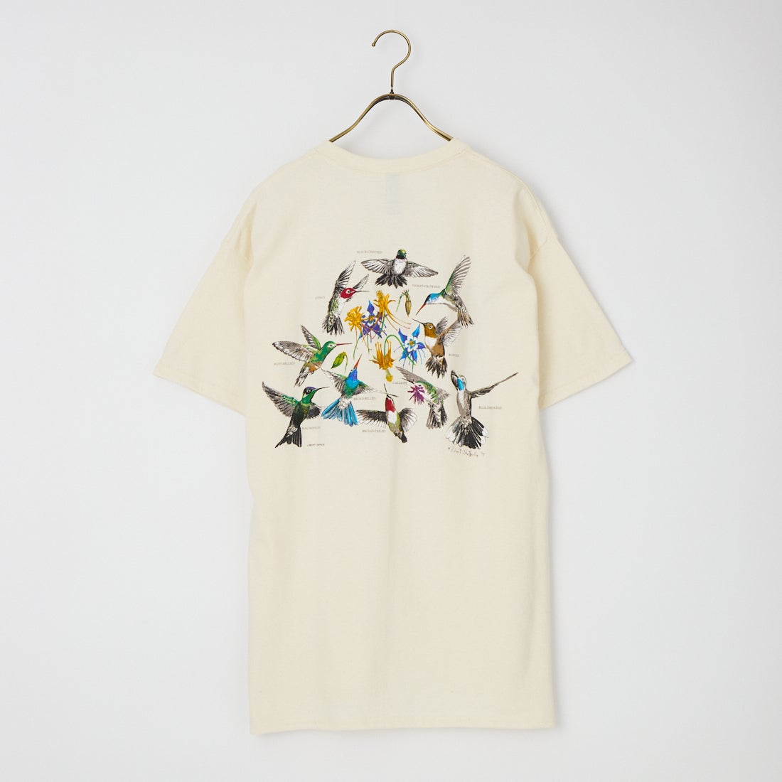 LIBERTY GRAPHICS [リバティーグラフィックス] ハミングバードプリントTシャツ [HUMMINGBIRDS] NATURAL