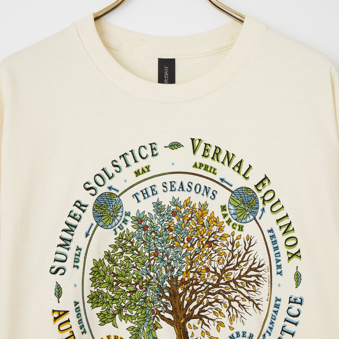LIBERTY GRAPHICS [リバティーグラフィックス] ザ シーズンズプリントTシャツ [THE-SEASONS] NATURAL