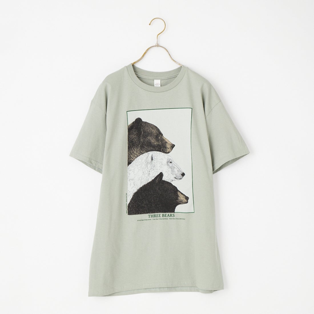 LIBERTY GRAPHICS [リバティーグラフィックス] スリーベアーズプリントTシャツ [THREE-BEARS] SAGE
