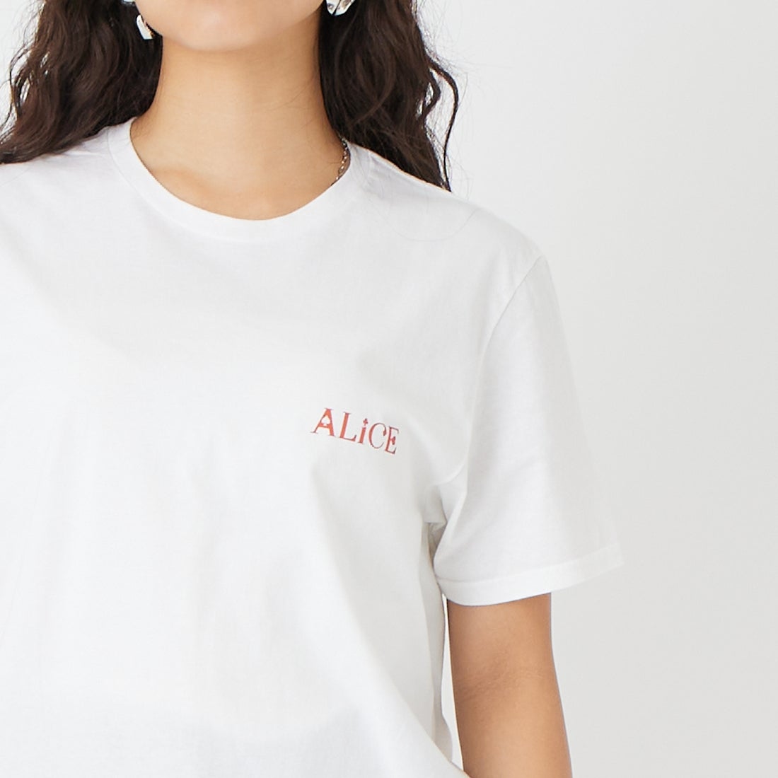 JERZEES [ジャージーズ] チェシャ猫 ショートスリーブTシャツ [JZ26S007] WHITE &&モデル身長：162cm 着用サイズ：M&&