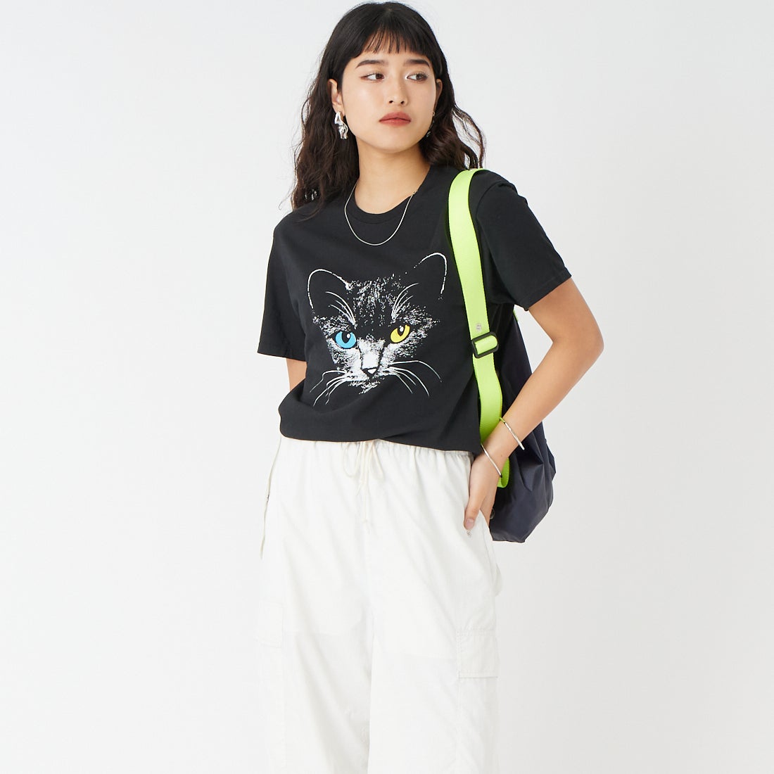 BLACK&&モデル身長：162cm 着用サイズ：M&&