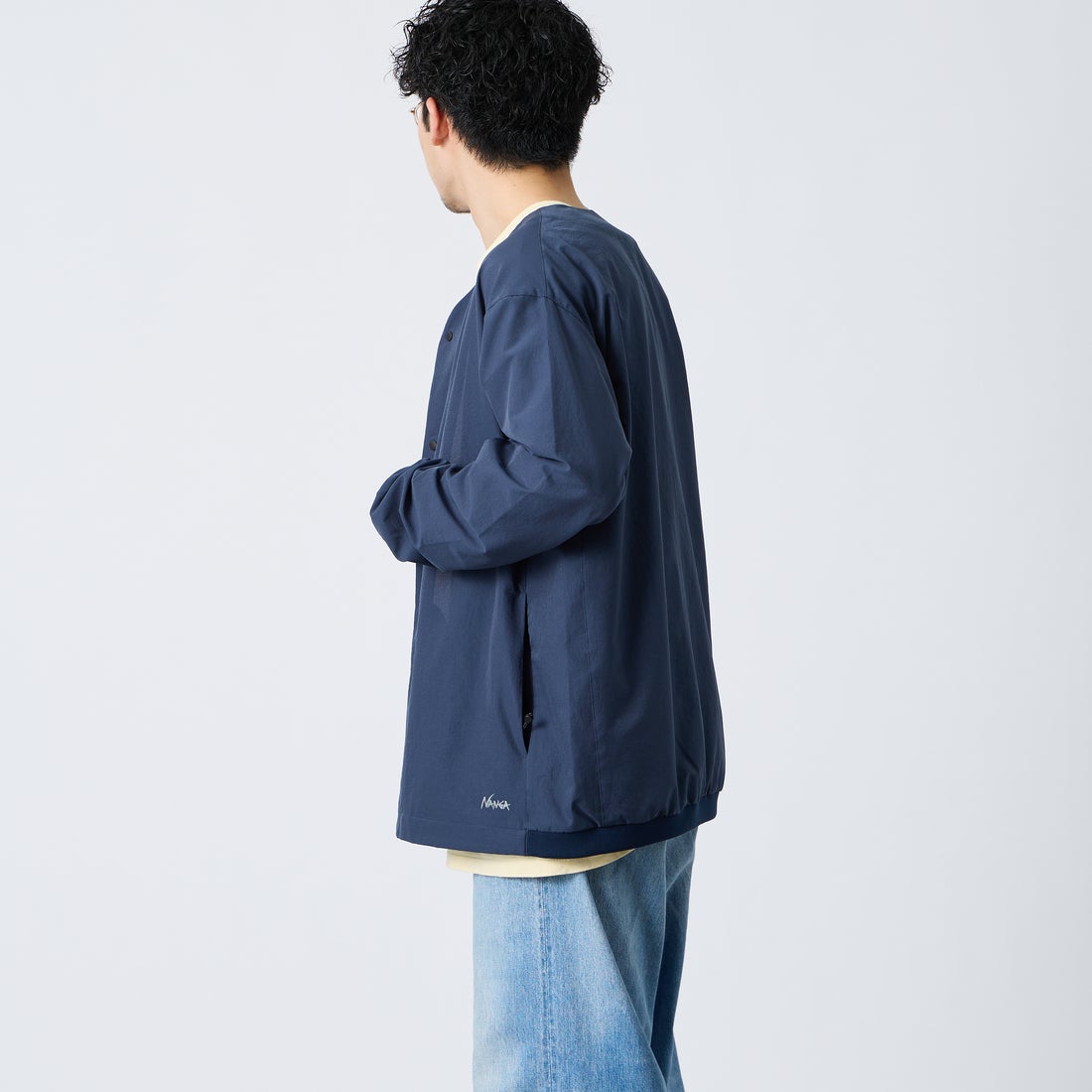 NANGA [ナンガ] ドットエア(R) コンフィーカーディガン [N2500-1T302A] NVY &&モデル身長：168cm 着用サイズ：M&&