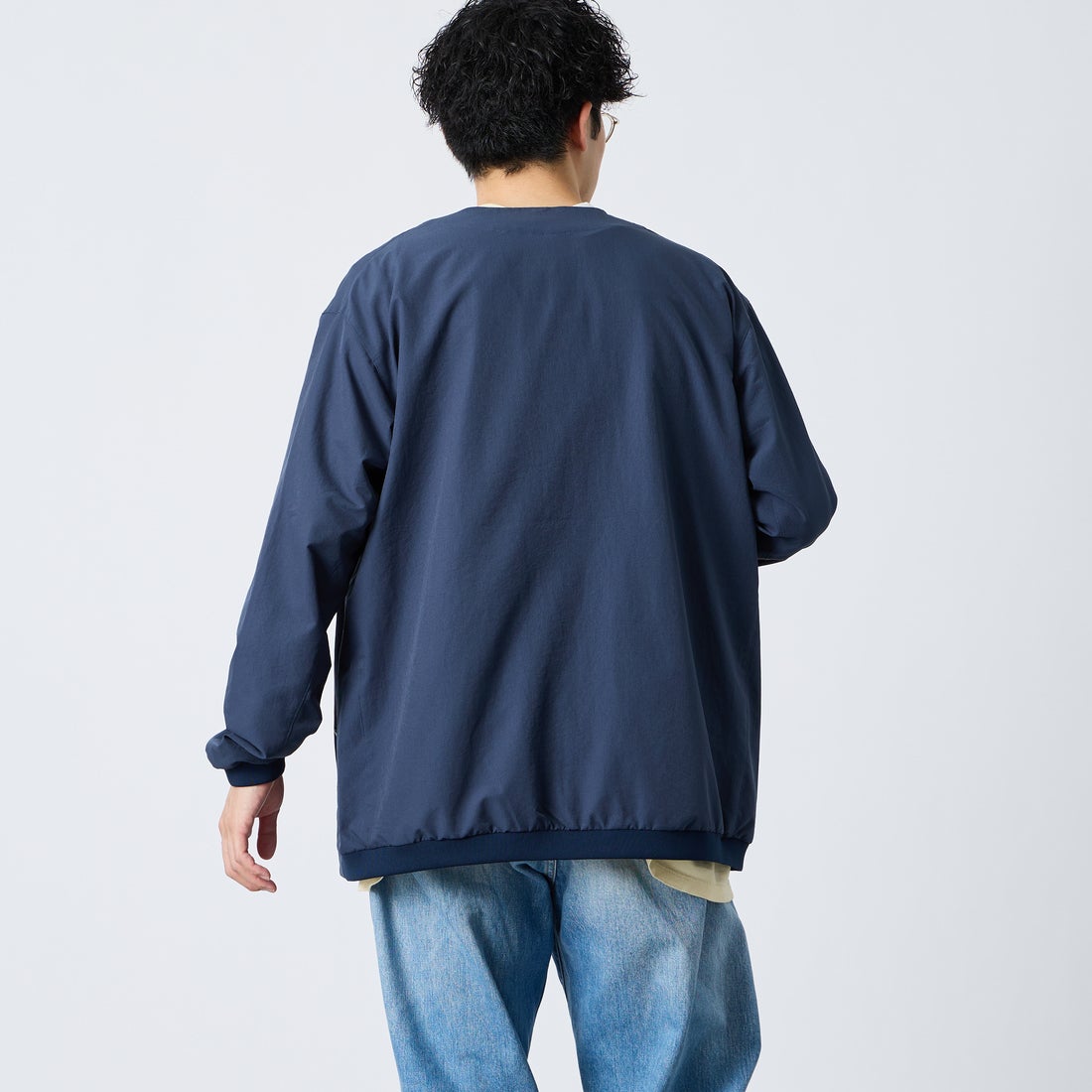 NANGA [ナンガ] ドットエア(R) コンフィーカーディガン [N2500-1T302A] NVY &&モデル身長：168cm 着用サイズ：M&&