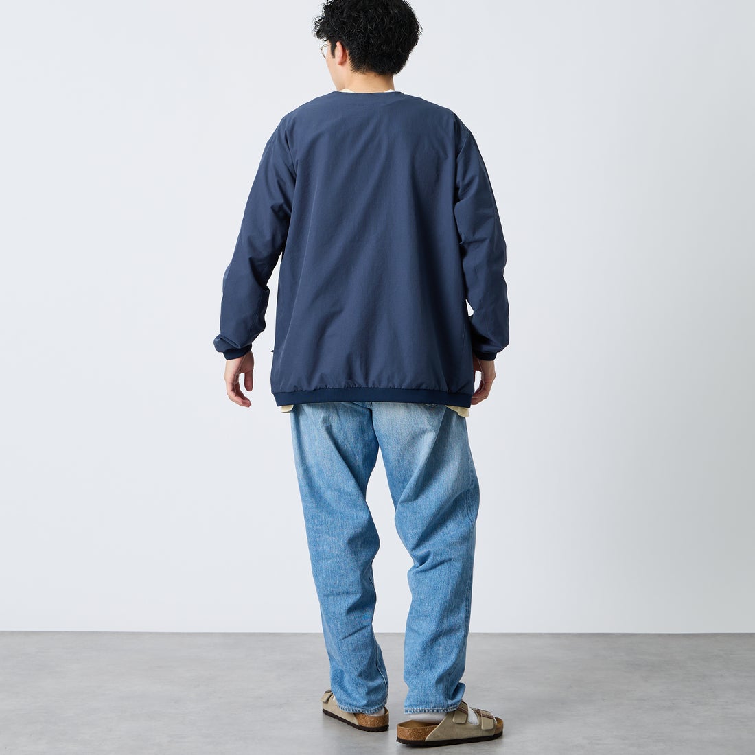 NANGA [ナンガ] ドットエア(R) コンフィーカーディガン [N2500-1T302A] NVY &&モデル身長：168cm 着用サイズ：M&&