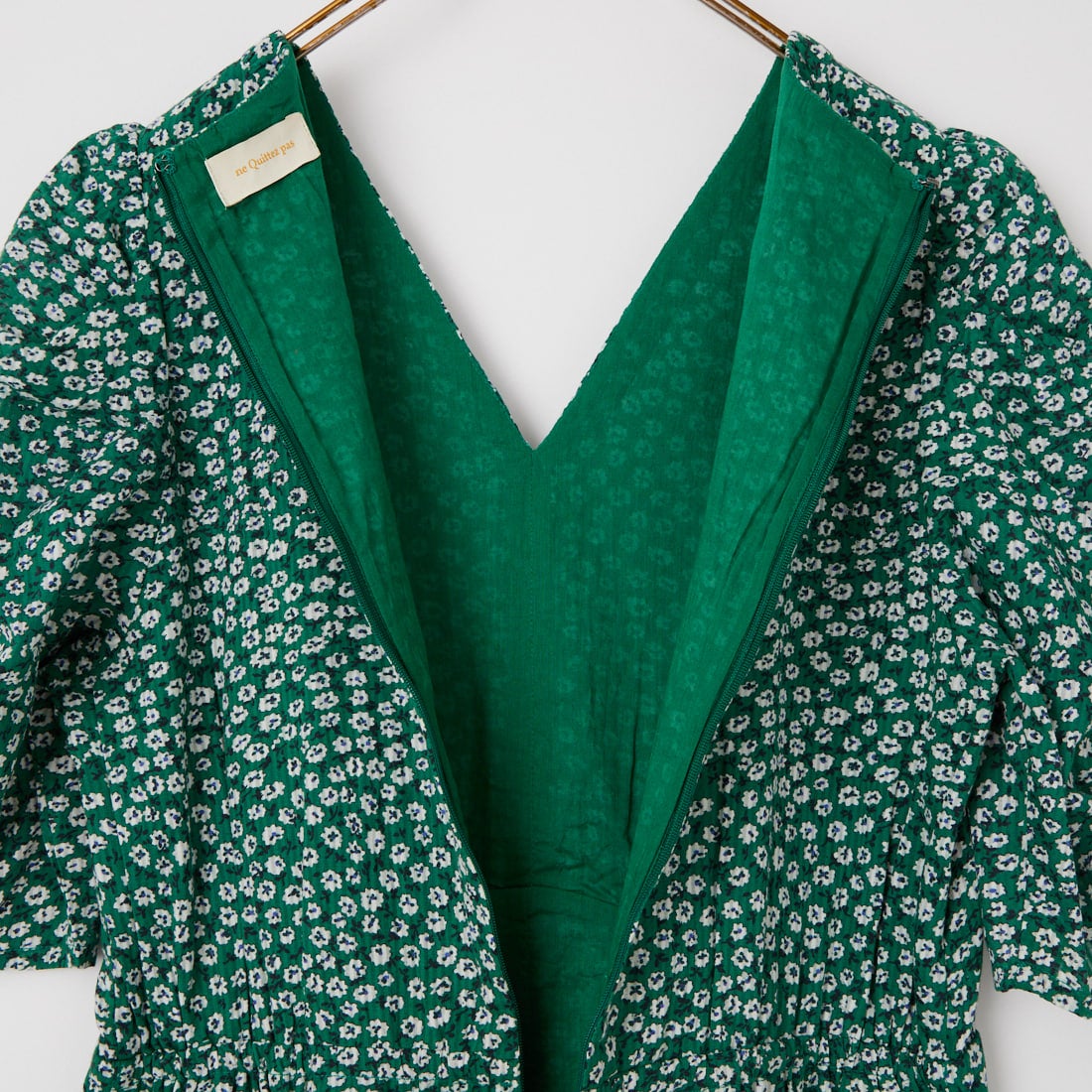 ne Quittez pas [ヌキテパ] コットンドビーストライプオールインワン [010861FS2] 65 GREEN