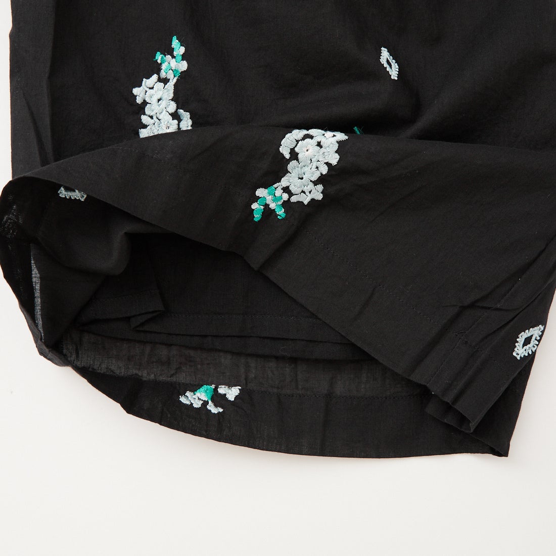 ne Quittez pas [ヌキテパ] ジャスミン刺繍 コットンボイルギャザーパンツ [010661WT3] 09 BLACK