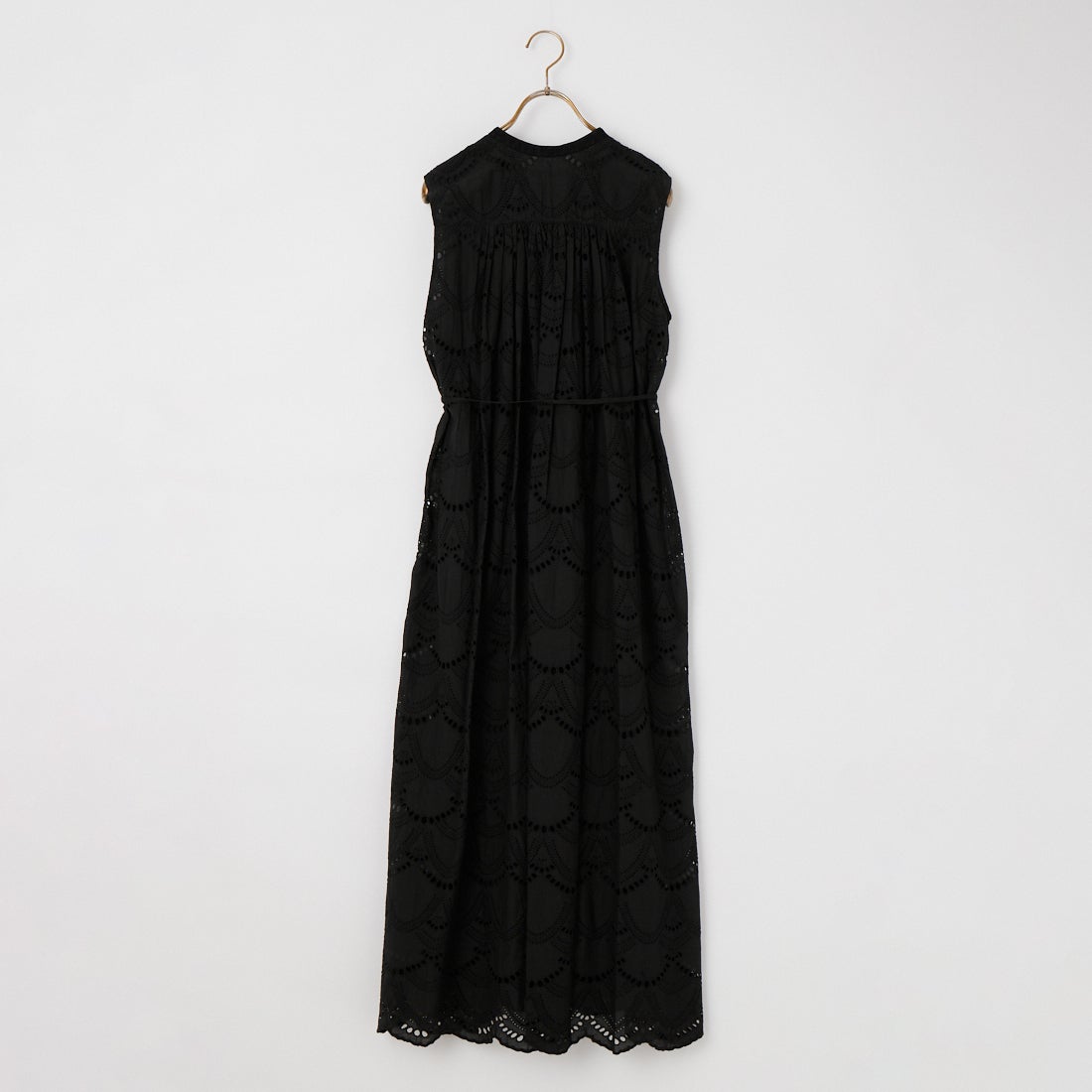 ne Quittez pas [ヌキテパ] コットンボイルドットノースリーブドレス [010500CB2] 09 BLACK