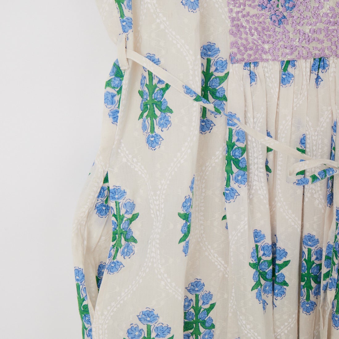 ne Quittez pas [ヌキテパ] コットンジャガードノースリーブドレス [010561WA3] 01 WHITE