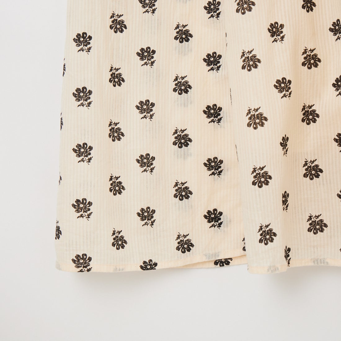 ne Quittez pas [ヌキテパ] コットンドビーストライプ ギャザースリーブドレス [010461WZ1] 51 ECRU