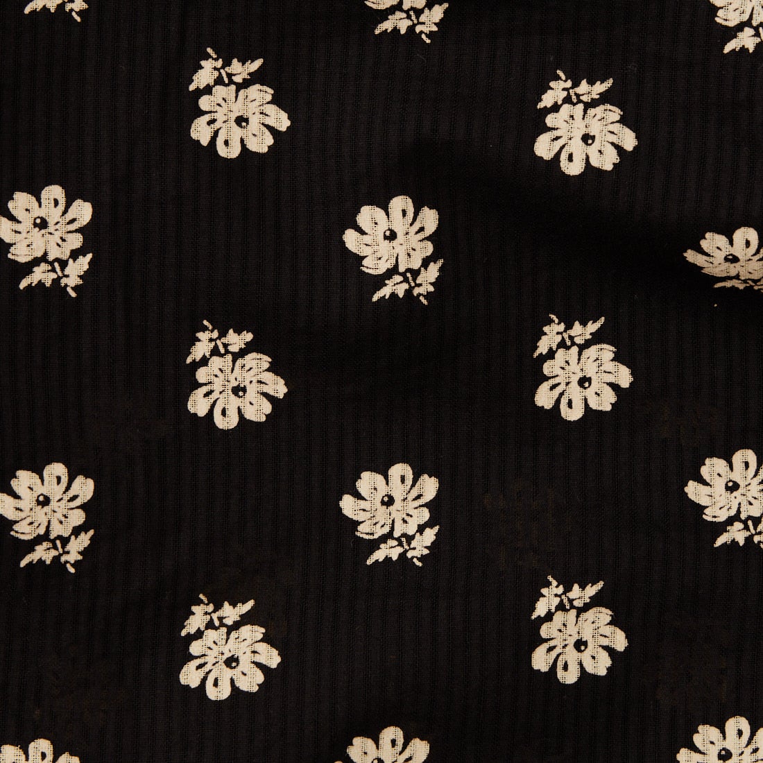 ne Quittez pas [ヌキテパ] コットンドビーストライプ ギャザースリーブドレス [010461WZ1] 09 BLACK