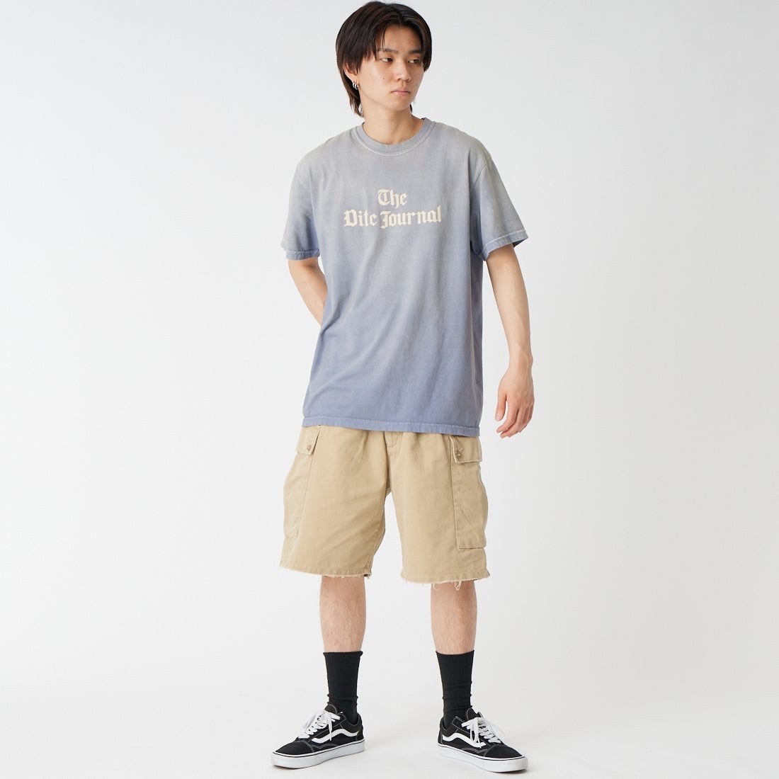 BOW WOW [バウワウ] US ARMY エイジドマウンテントルーパーショーツ [BW261-AMTS] KHAKI &&モデル身長：177cm 着用サイズ：M&&
