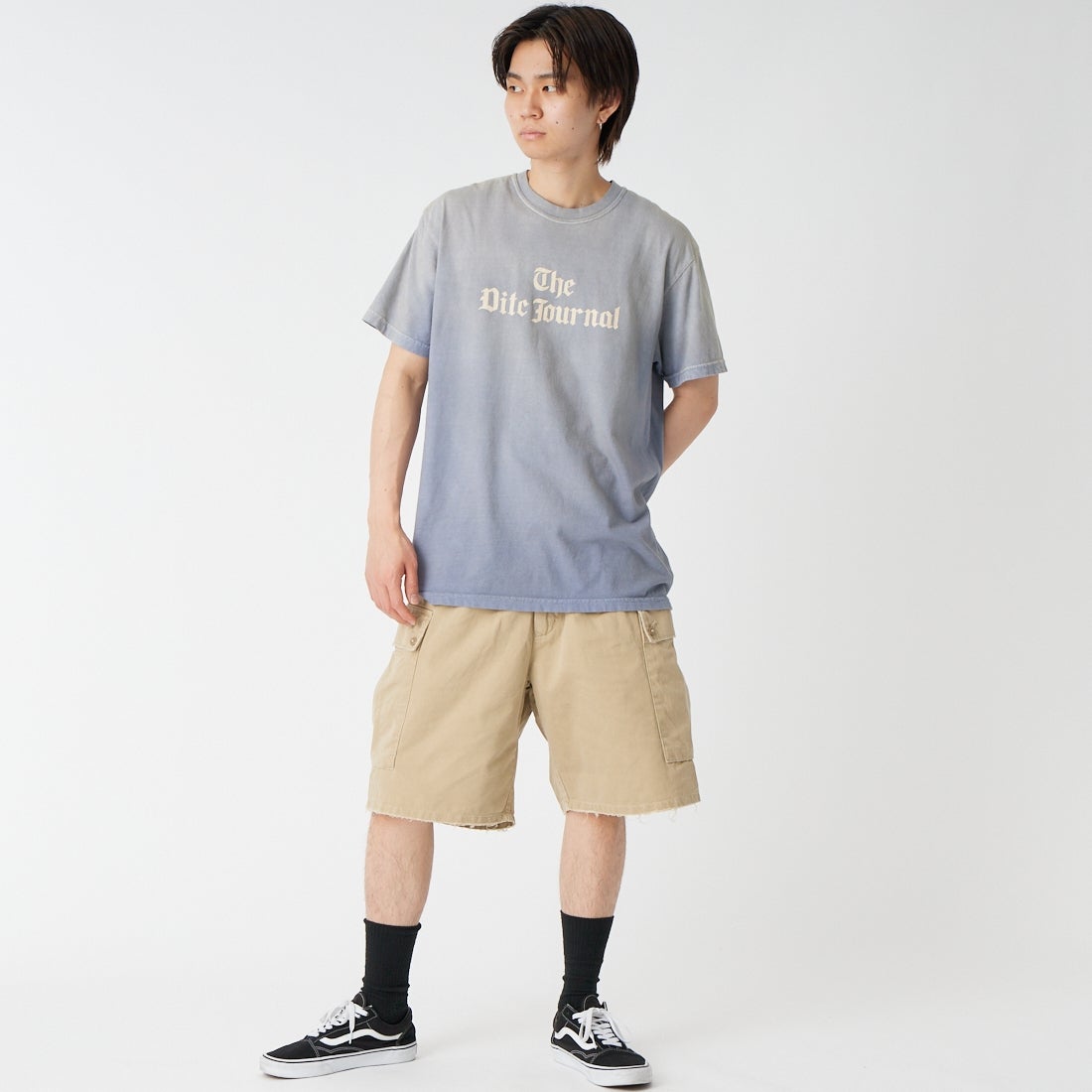 BOW WOW [バウワウ] US ARMY エイジドマウンテントルーパーショーツ [BW261-AMTS] KHAKI &&モデル身長：177cm 着用サイズ：M&&