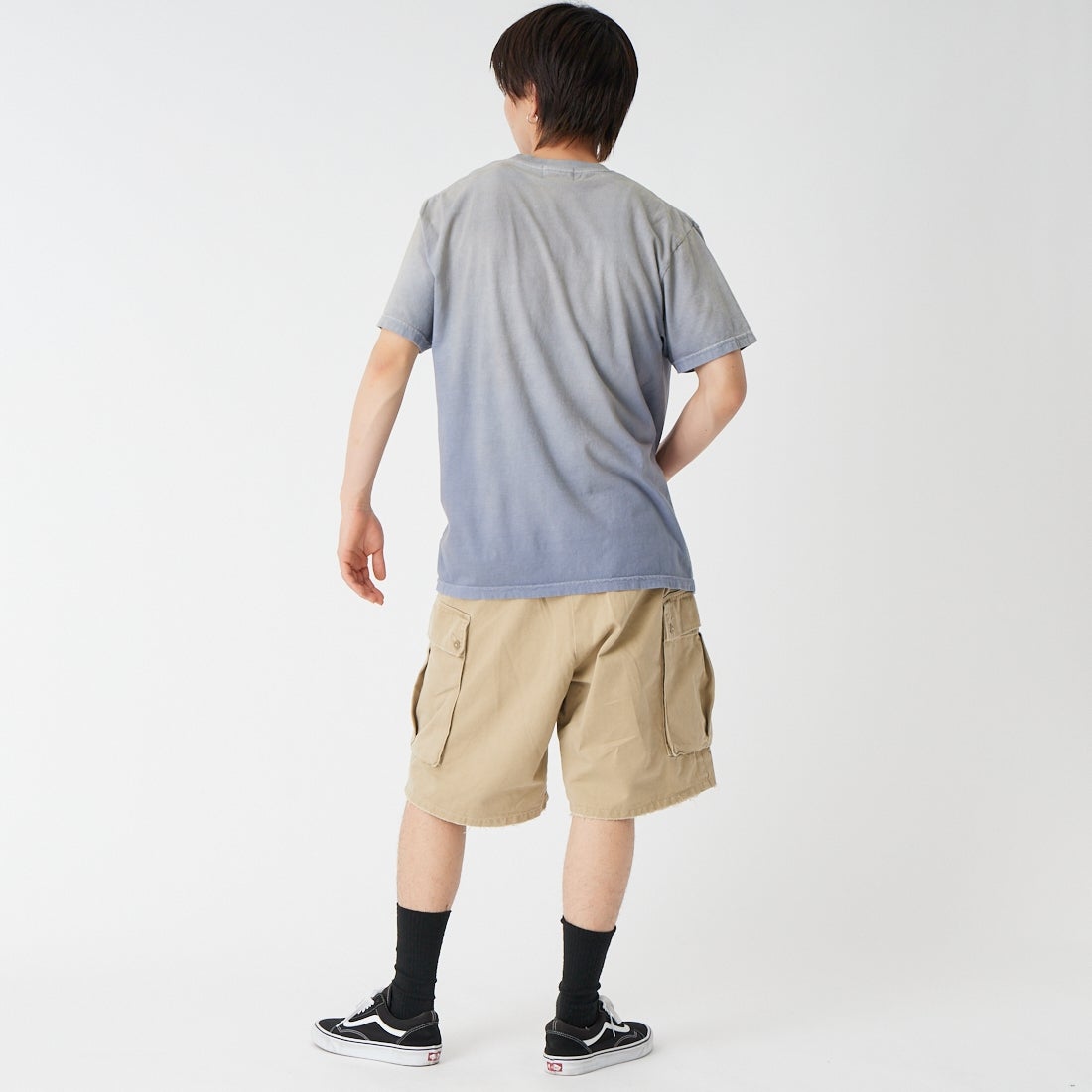 BOW WOW [バウワウ] US ARMY エイジドマウンテントルーパーショーツ [BW261-AMTS] KHAKI &&モデル身長：177cm 着用サイズ：M&&