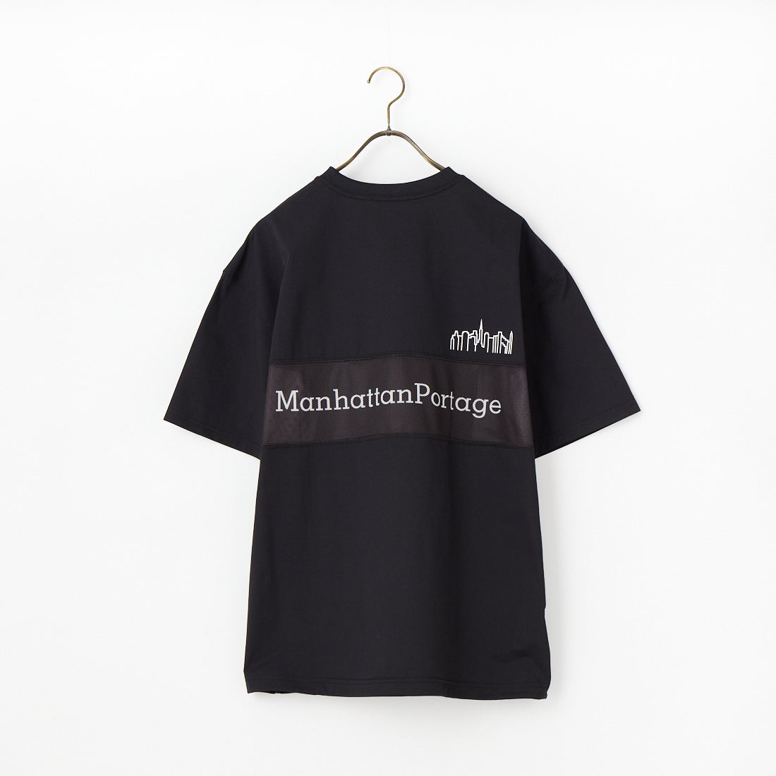 MANHATTAN PORTAGE [マンハッタンポーテージ] ﾒｯｼｭ切替ｸﾙｰﾈｯｸTｼｬﾂ [26SSMP-IN80-JF] BLACK