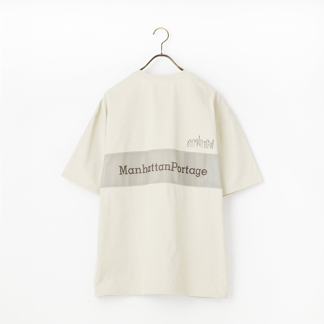 MANHATTAN PORTAGE [マンハッタンポーテージ] ﾒｯｼｭ切替ｸﾙｰﾈｯｸTｼｬﾂ [26SSMP-IN80-JF] L.BEIGE