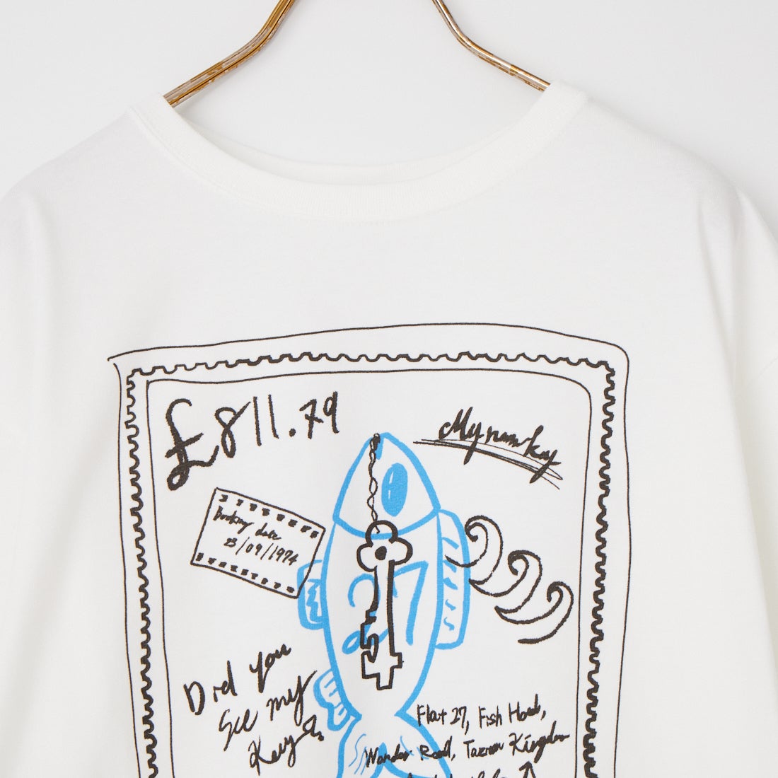 manipuri [マニプリ] 半袖Tシャツ お魚 [0161423012] 10 WHITE